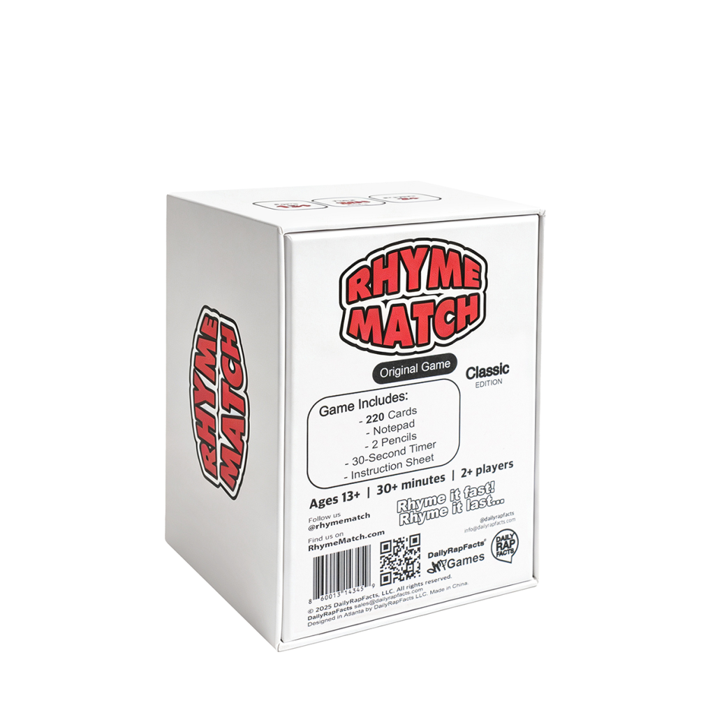Back Side of Rhyme Match Original Classic Game