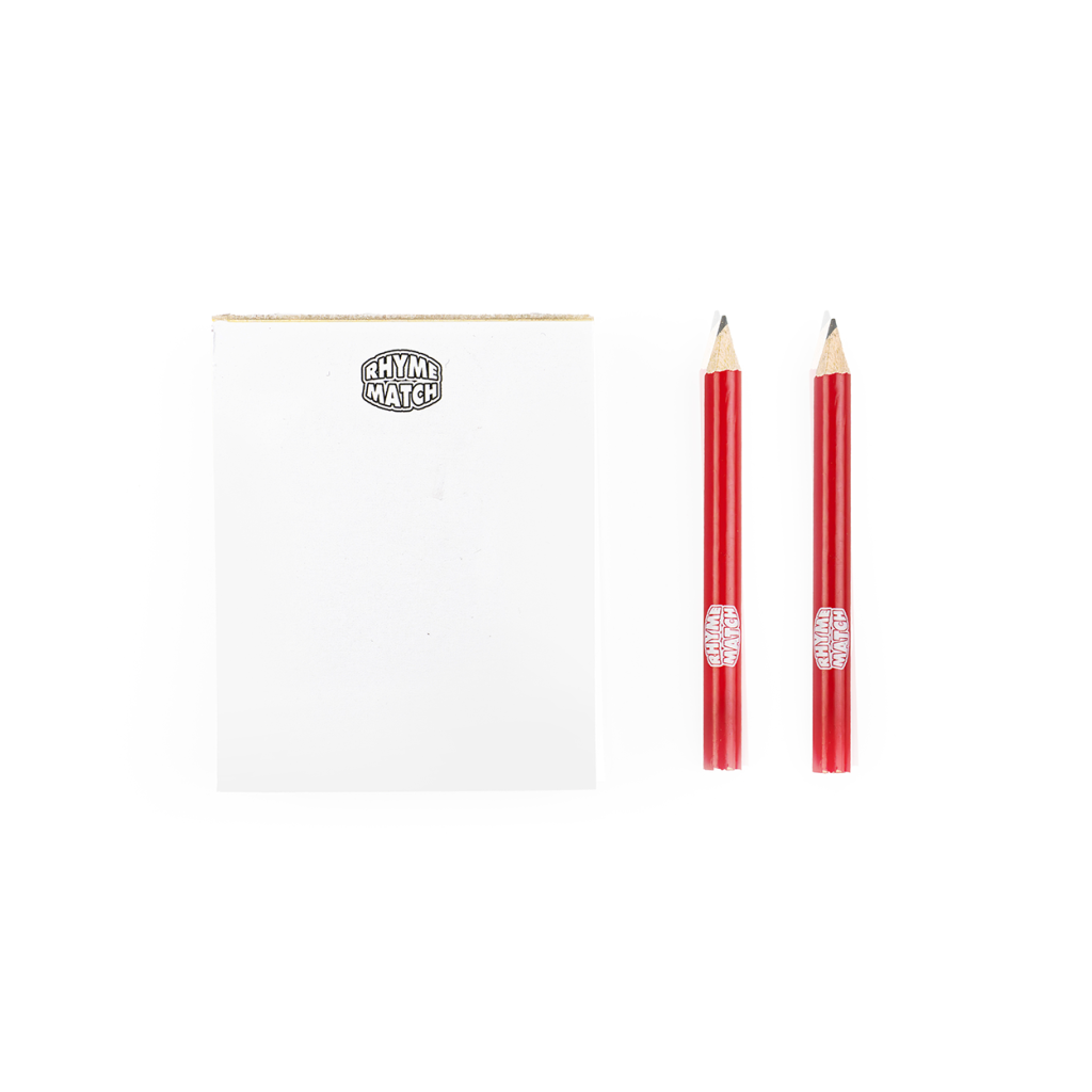 Rhyme Match Notepad & Pencils